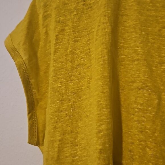 Cynthia Rowley Women’s 100% Linen Top  Blouse Jewel Neck Size Casual Size L - Picture 3 of 6